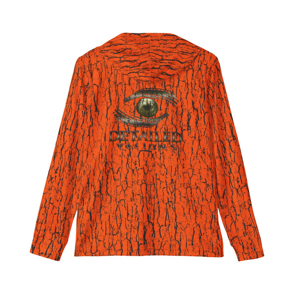 Hunter's Orange Tree Bark Camo Unisex Performance UPF+50 Hoodie