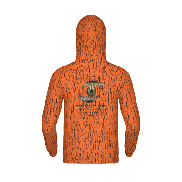 Hunter Orange Tree Bark Camo Unisex Hoodie