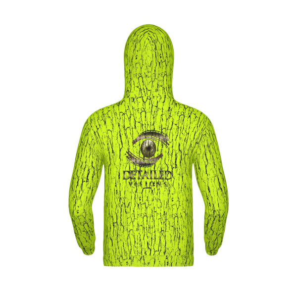 Safety Green Tree Bark Camo Unisex Hoodie