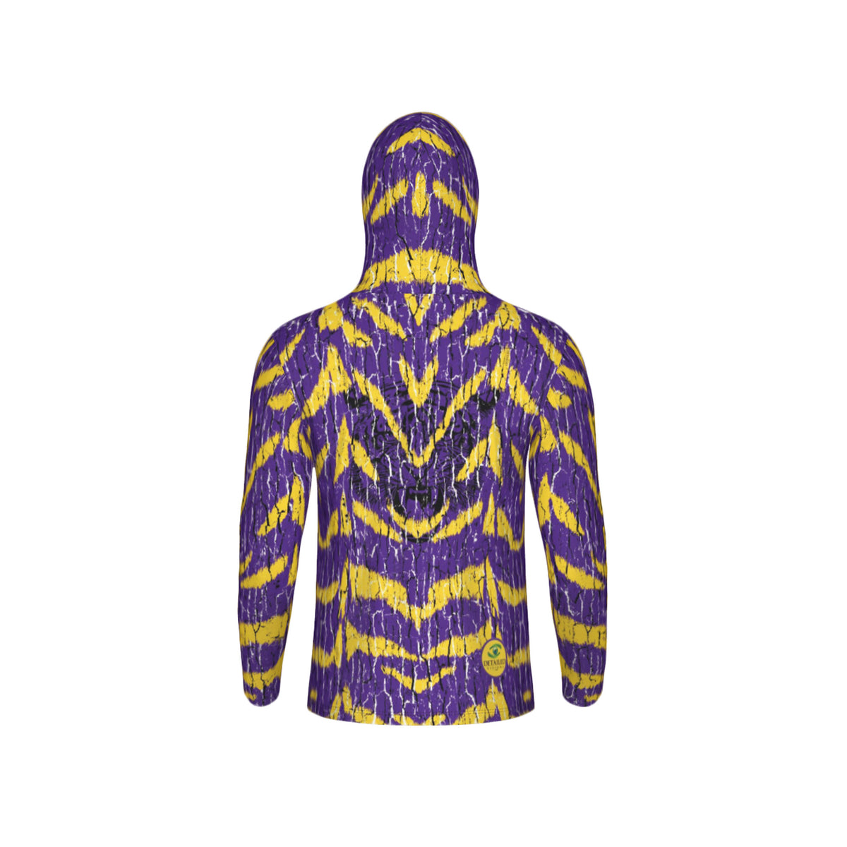 Purple and Gold Tigers Tree Bark Unisex Performance UPF+50 Hoodie