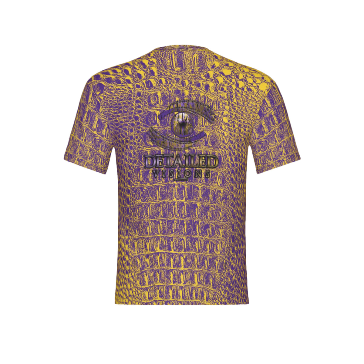 Men Purple and Gold Gator Performance UPF+50 Short Sleeve Shirt