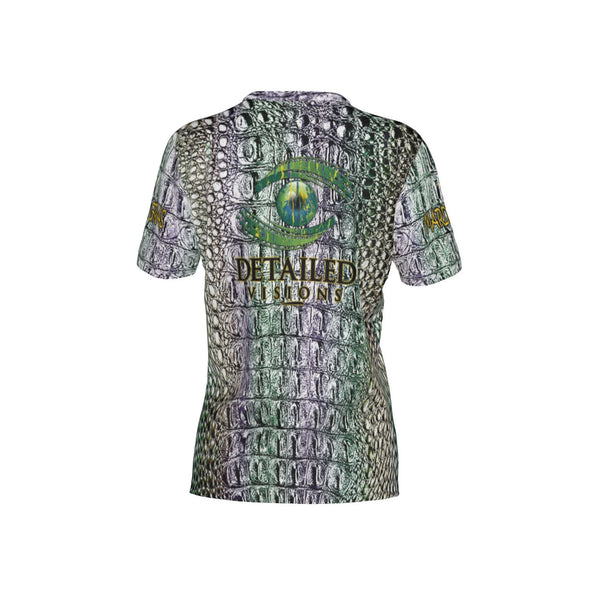 Women Mardi Gras Gators Performance UPF+50 Crew Neck Short Sleeve Shirt