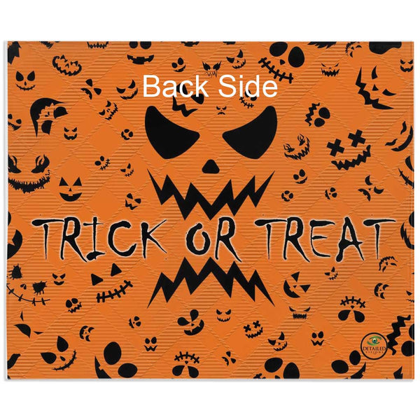 60x50 Double-Sided Halloween Trick or Treat Minky Blanket