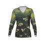 Women Crappie Performance UPF+50 V-Neck Long Sleeve Shirt