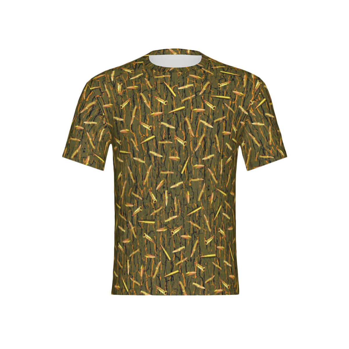 Men Tree Bark Ammo Camo Performance UPF+50 Short Sleeve Shirt