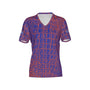 Women Blue and Orange Gators Performance UPF+50 V-neck Short Sleeve Shirt