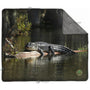 Lake Martin Louisiana Gator Pixel Fleece Blankets