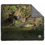 Lake Martin Gator Sunbathing Pixel Fleece Blankets