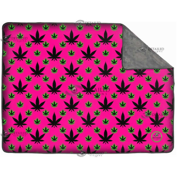 Pink Lime Kush Pixel Fleece Blankets