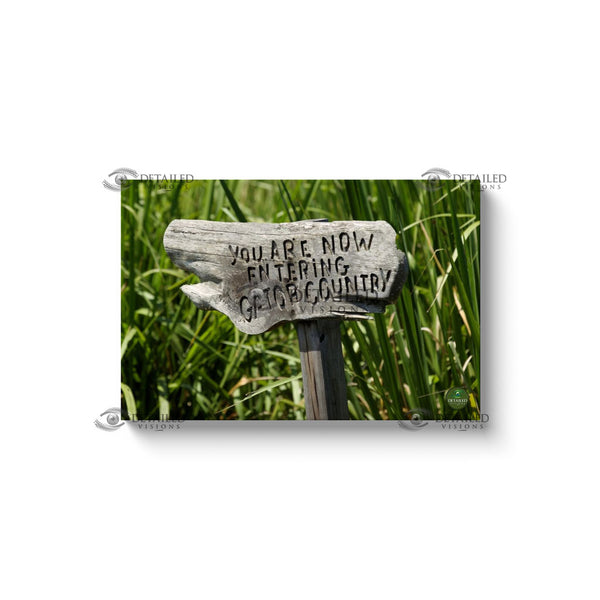 24x16 Premium Image Wrap Canvas -- Gator Country Sign