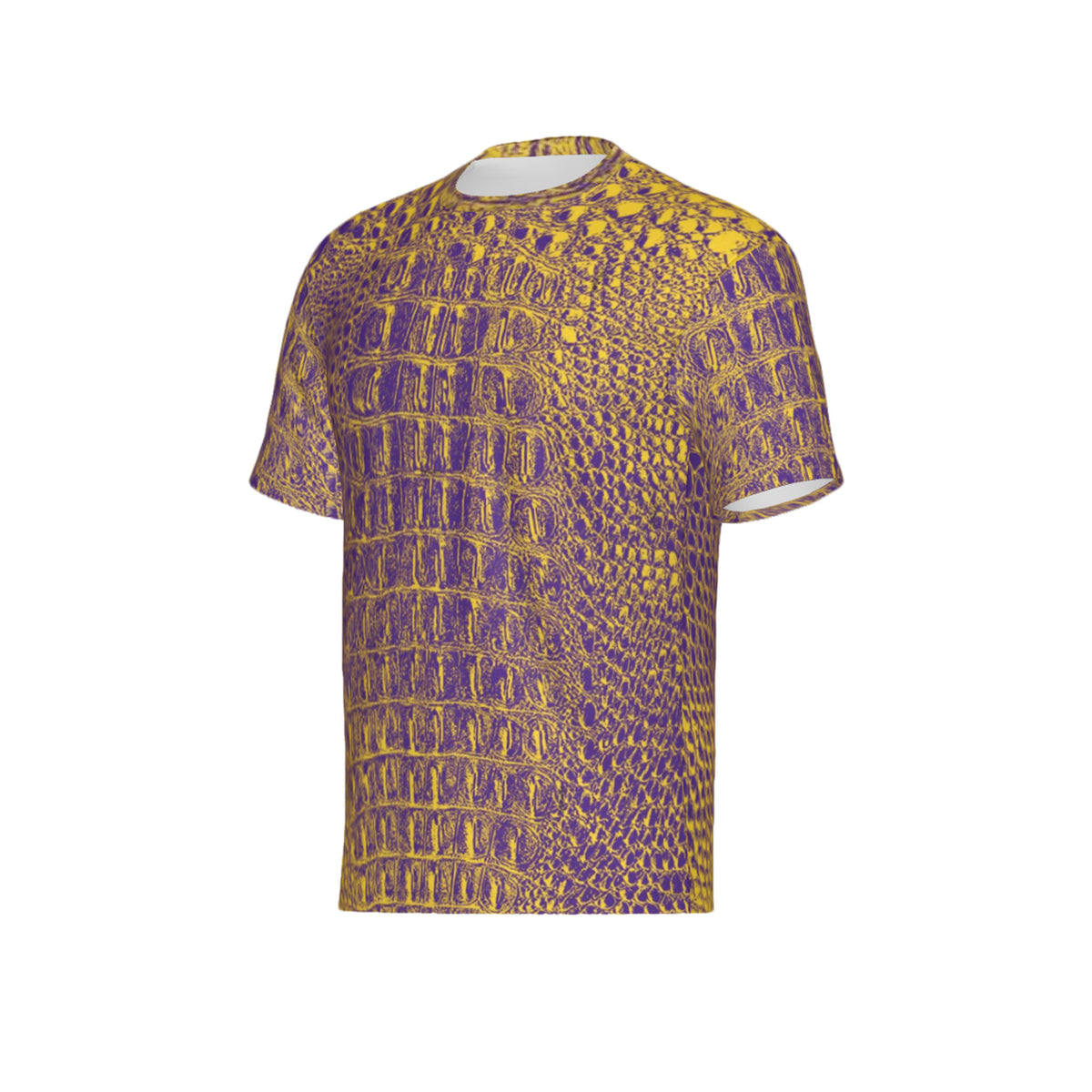 Men Purple and Gold Gator Performance UPF+50 Short Sleeve Shirt