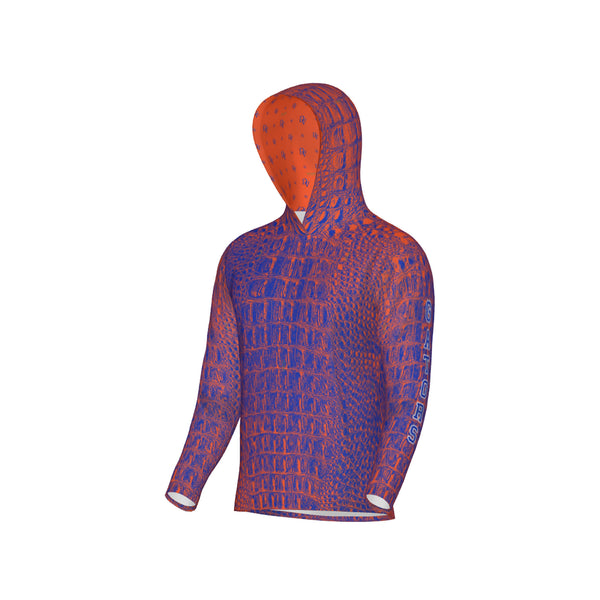 Blue and Orange Gators Unisex Performance UPF+50 Hoodie