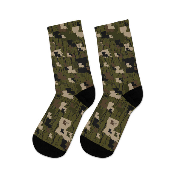 Louisiana Tree Bark Camouflage Socks