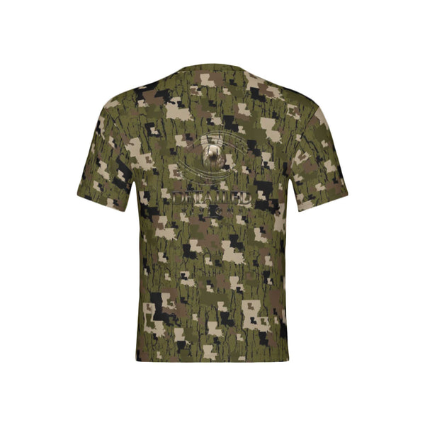 Men Louisiana Tree Bark Camouflage Performance UPF+50 Short Sleeve Shirt