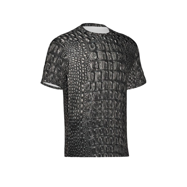 Men Black Gator Hyde Performance UPF+50 Short Sleeve Shirt