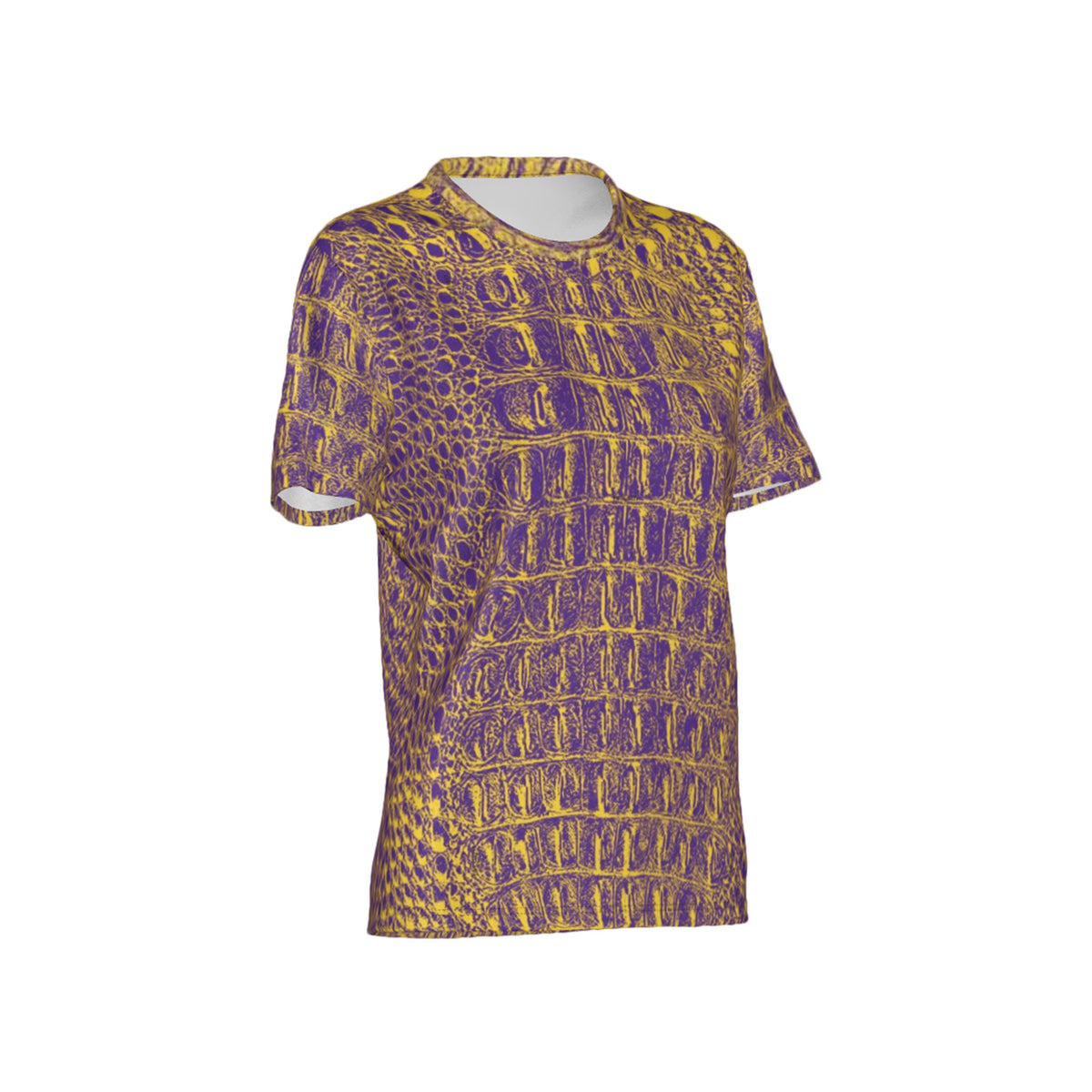 Women Purple and Gold Gator Performance UPF+50 Crew Neck Short Sleeve Shirt