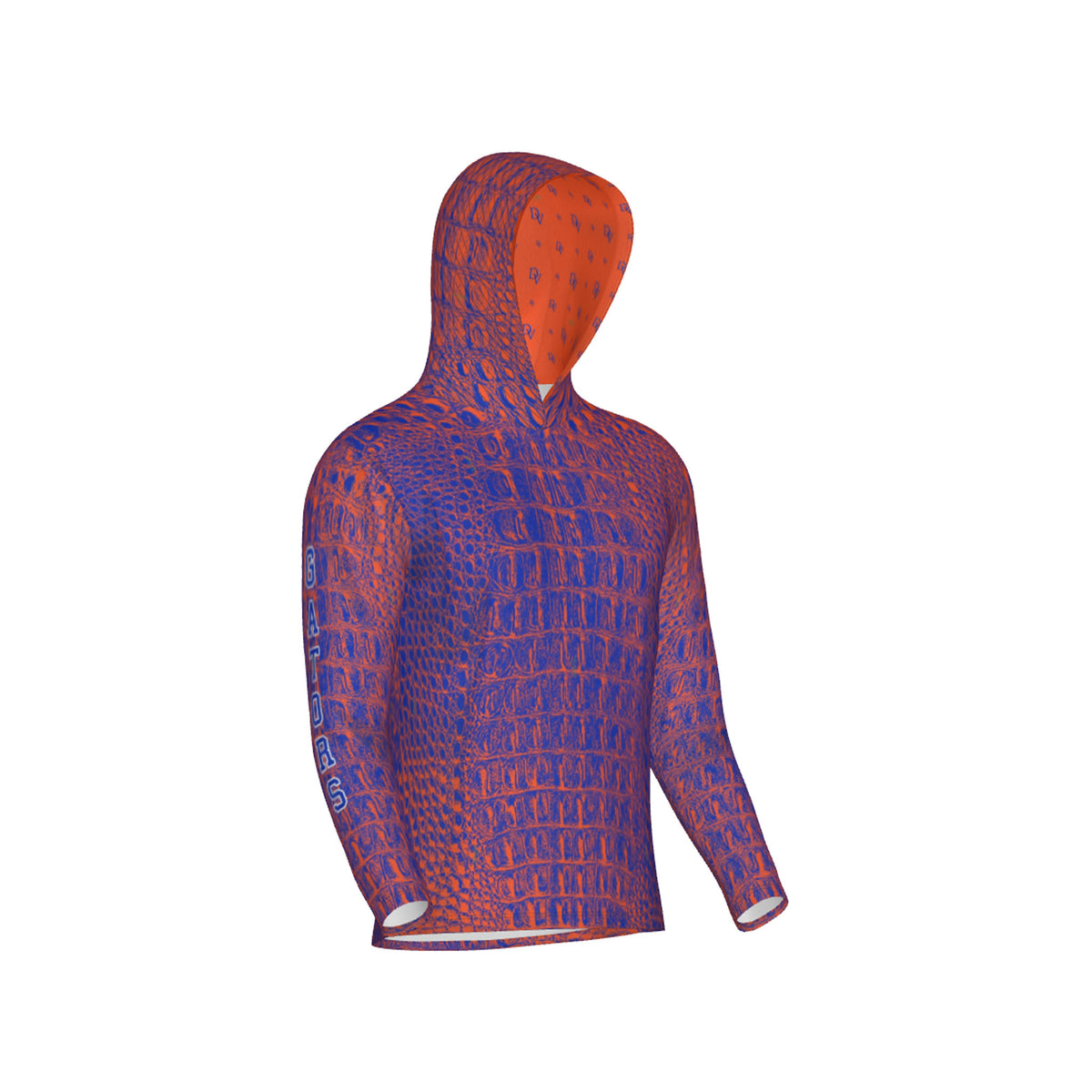 Blue and Orange Gators Unisex Performance UPF+50 Hoodie