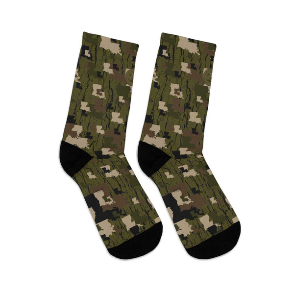 Louisiana Tree Bark Camouflage Socks