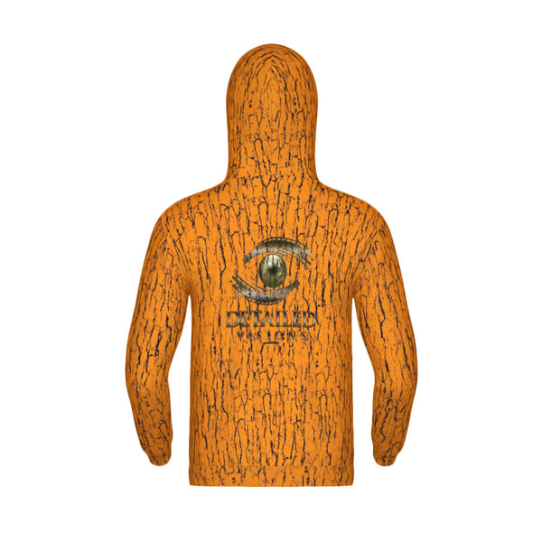 Blaze Orange Tree Bark Camo Unisex Hoodie