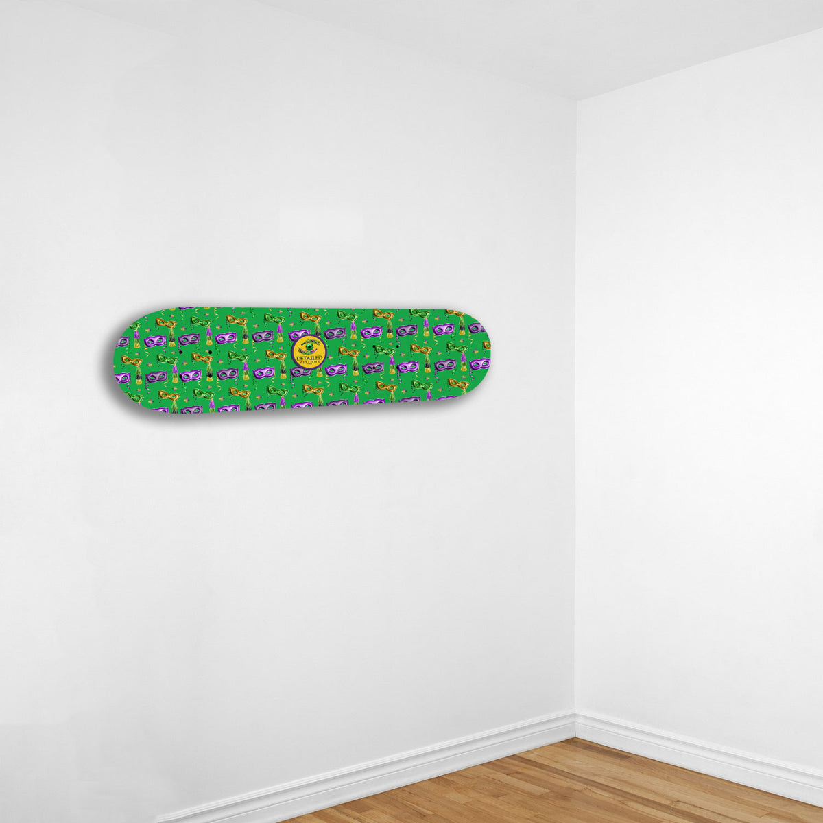 Green Mardi Gras Custom Skateboard