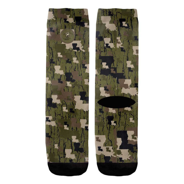 Louisiana Tree Bark Camouflage Socks