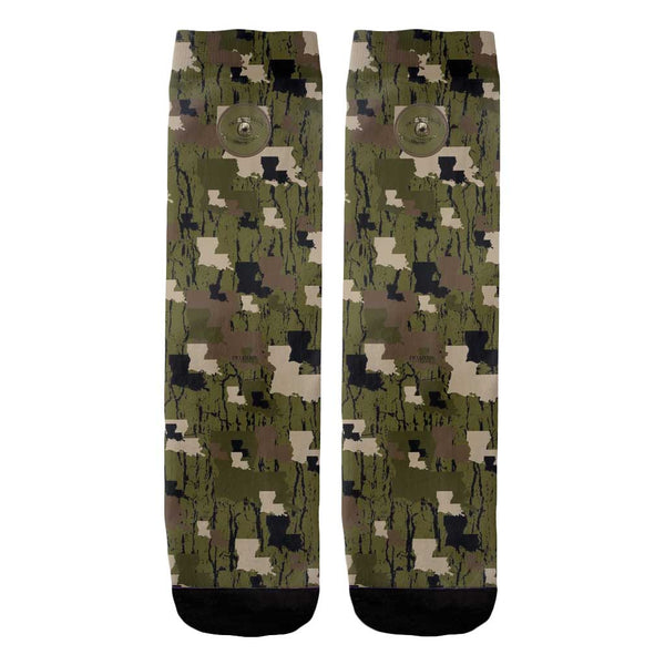 Louisiana Tree Bark Camouflage Socks